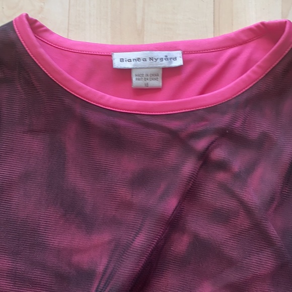 🇨🇦EUC black mesh layer over pink top punk cool - Picture 7 of 12